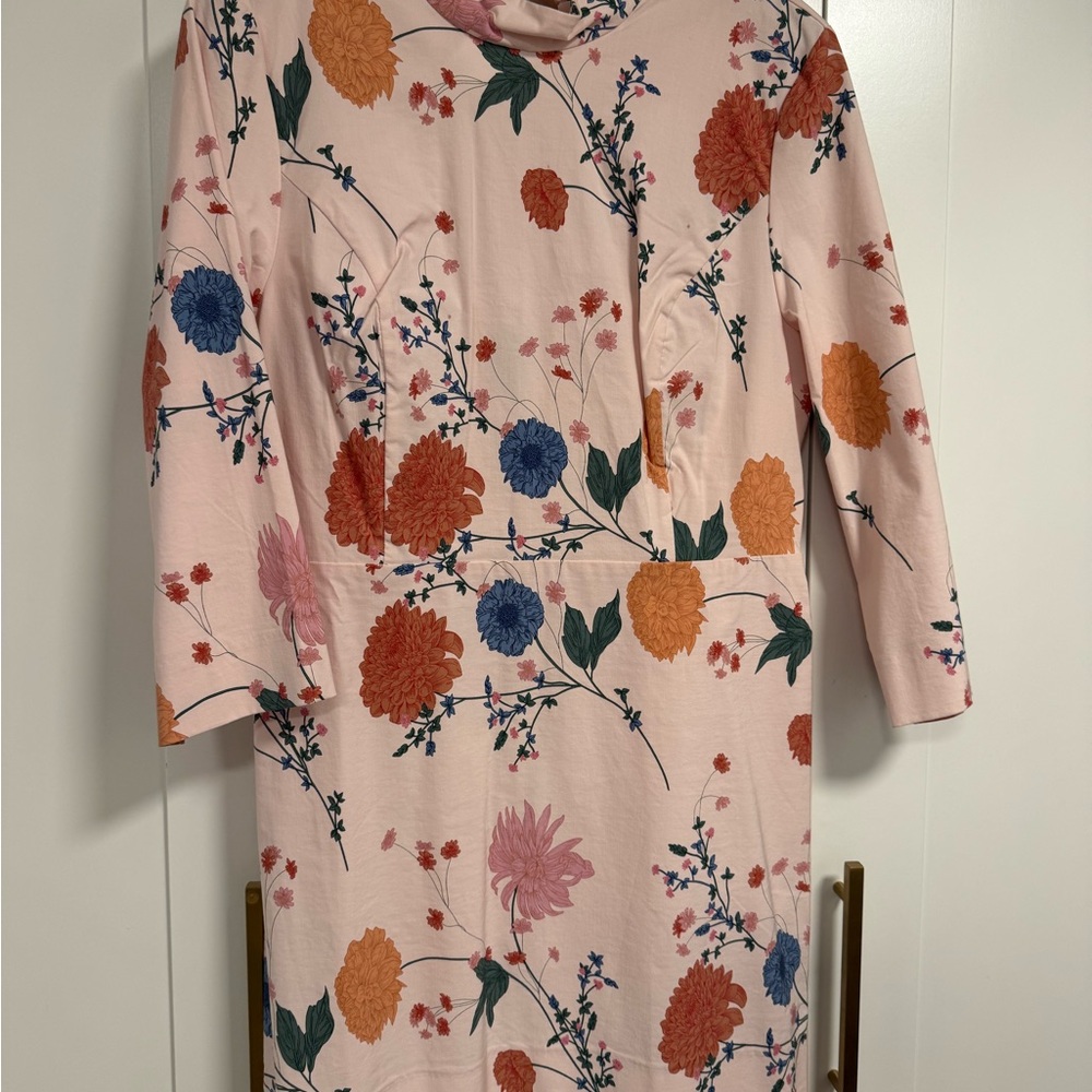Anthropologie Pink Floral Dress